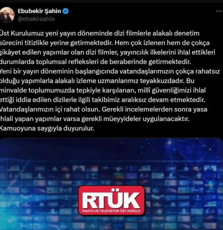 Rtük Başkanı Şahin’den Açıklama Geldi! Kızıl Goncalar Ve Kızılcık Şerbeti'ne Inceleme Başlatıldı Mı (1)-1