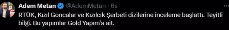 Rtük Başkanı Şahin’den Açıklama Geldi! Kızıl Goncalar Ve Kızılcık Şerbeti'ne Inceleme Başlatıldı Mı (2)