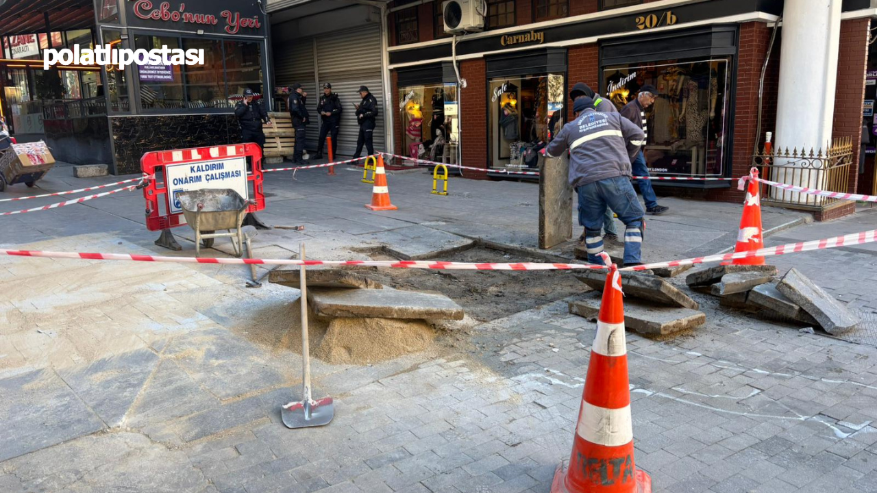 Kızılay’da Bozuk Kaldırımlar Yenileniyor!  (1)