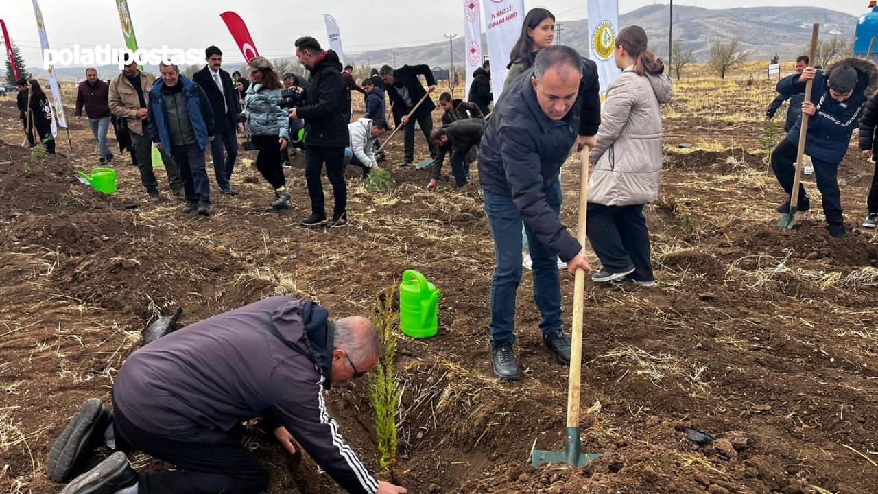 Polatlı'da “Milli Ağaçlandırma Günü” Etkinliğiyle 2000 Fidan Toprakla Buluştu (2)