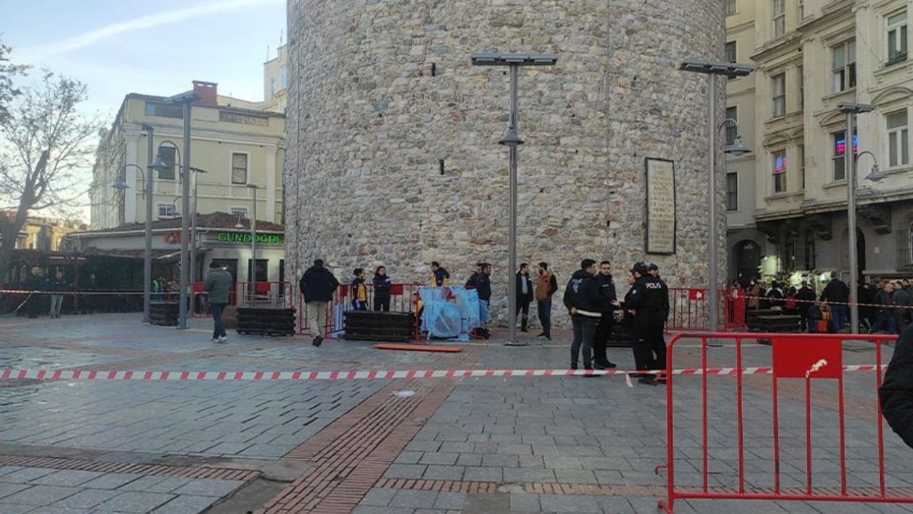 Galata Kulesi'nde Feci Olay