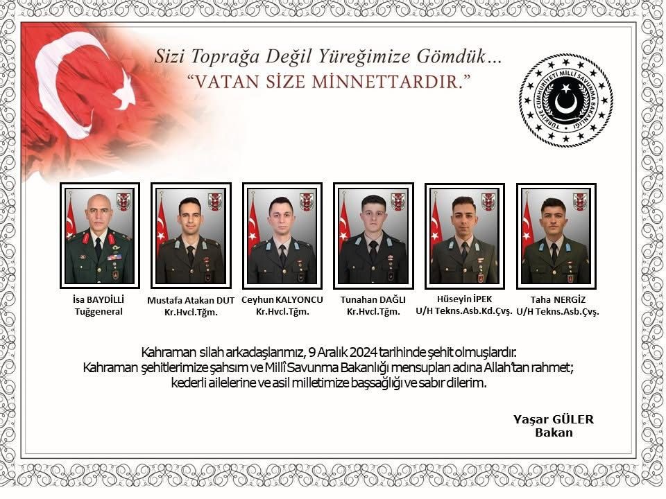 Helikopter Kazası Şehitleri Törenle Memleketlerine Uğurlanacak (1)