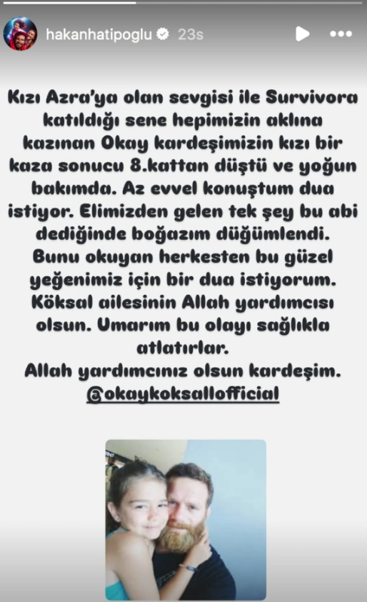 Survivor Yarışmacısı Okay Köksal'ın Kızından Kötü Haber! 8. Kattan Düştü (1)