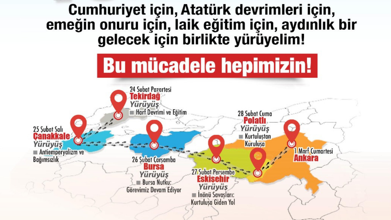 1. Meclis'ten Başlayıp, Polatlı'da Son Bulacak Yürüyüş Yarın Başlıyor (2)