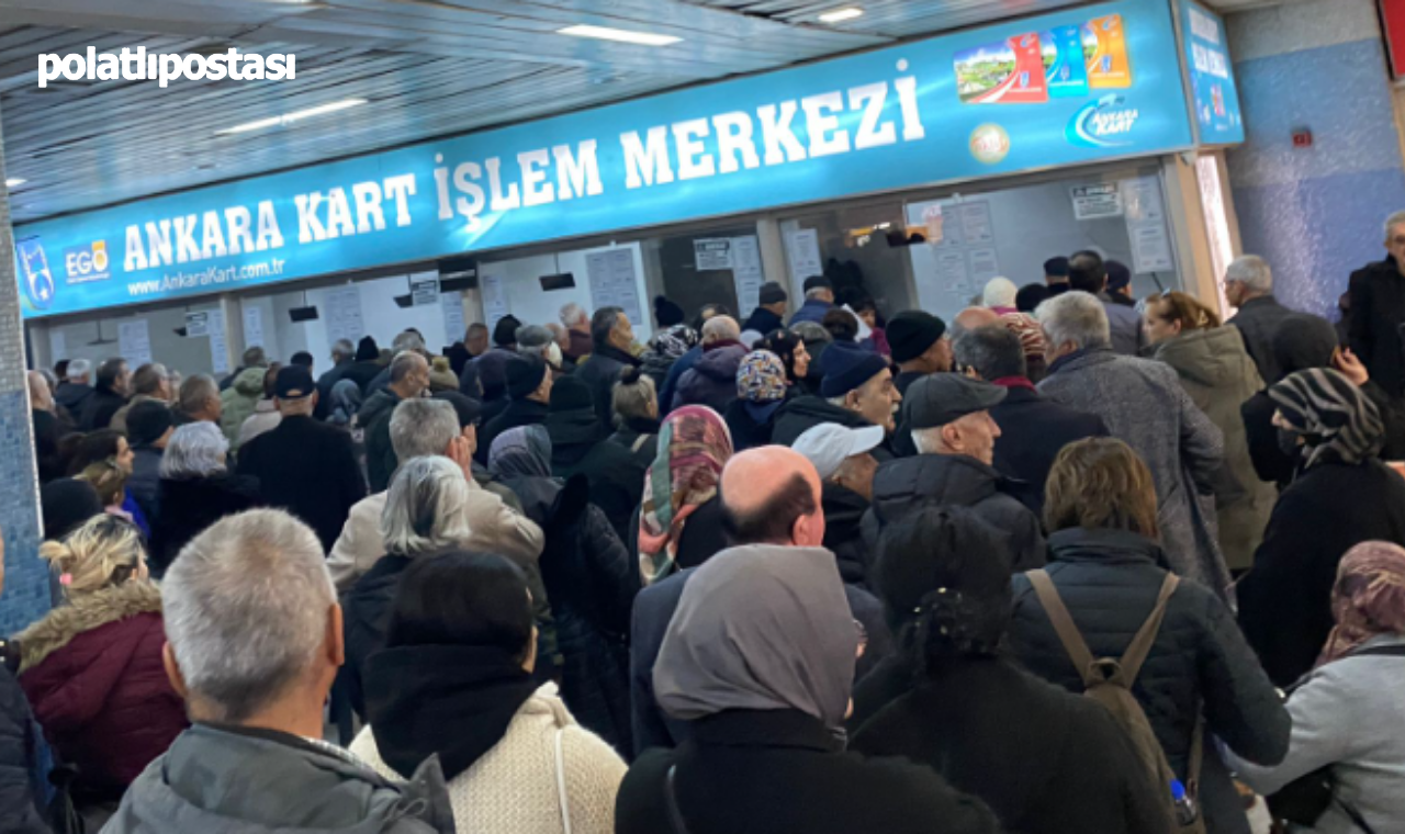 62 64 Yaş Ankarakart Vize İşlemleri İçin Kızılay'da Yoğunluk! (1)