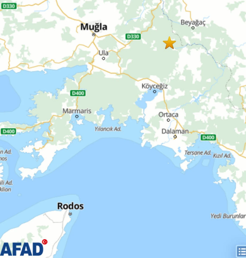 Afad Duyurdu! Muğla’da Korkutan Deprem (1)