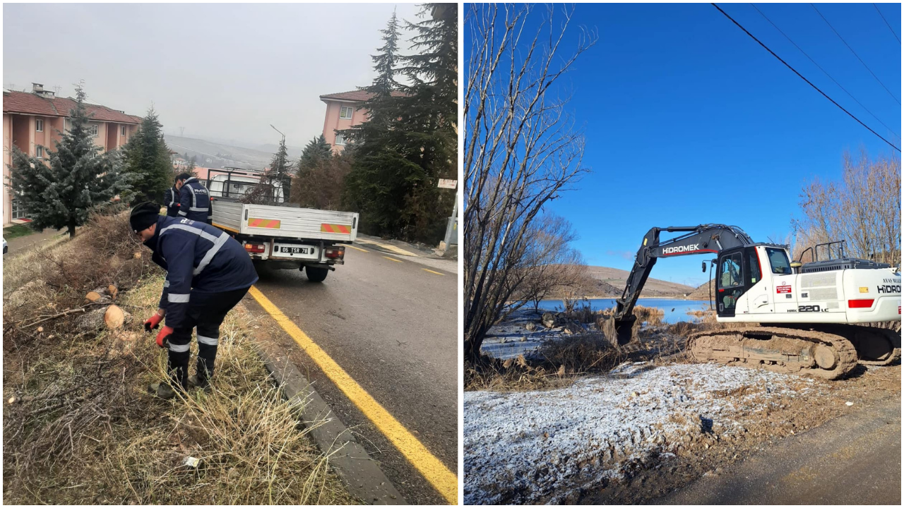 Ayaş Belediyesi, Ilçenin Dört Bir Yanında Çalışmalarına Devam Ediyor  (2)