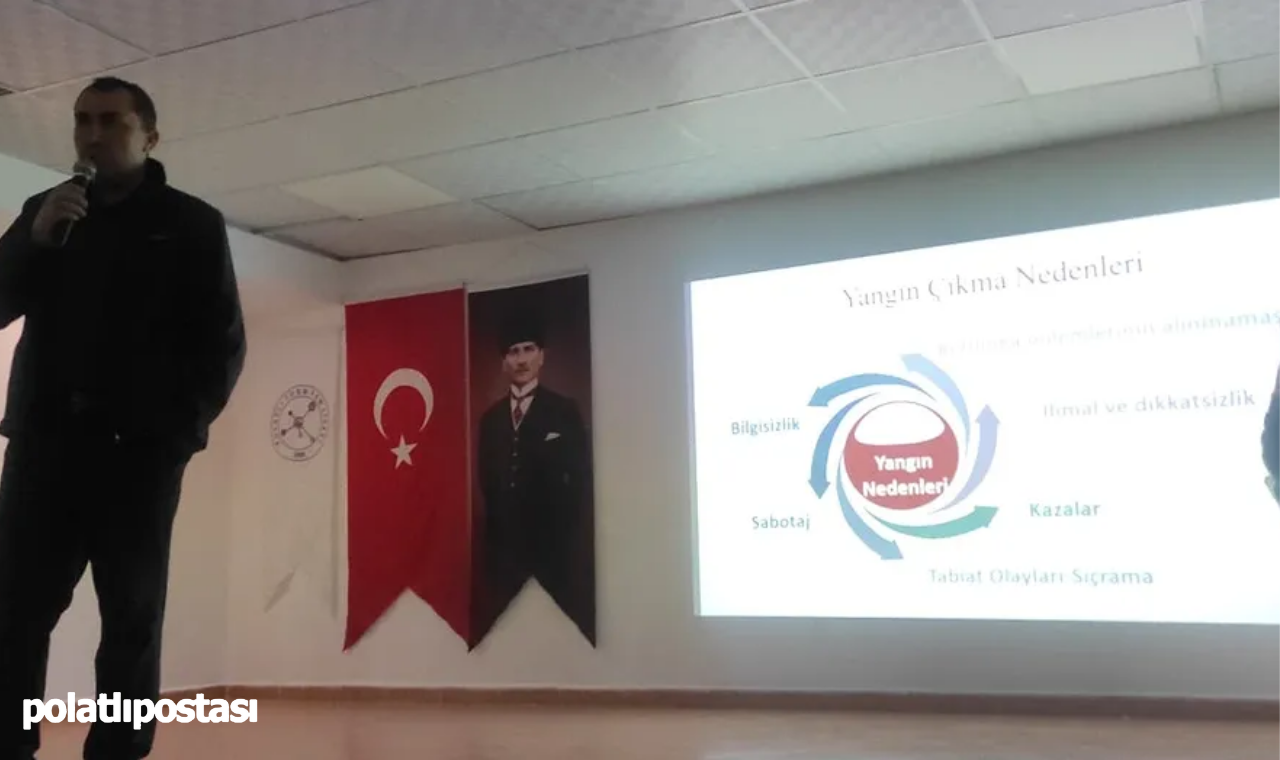 Polatlı Tobb Fen Lisesi'nden Örnek Çalışma Öğrencilere Yangın Eğitimi Verildi (1)