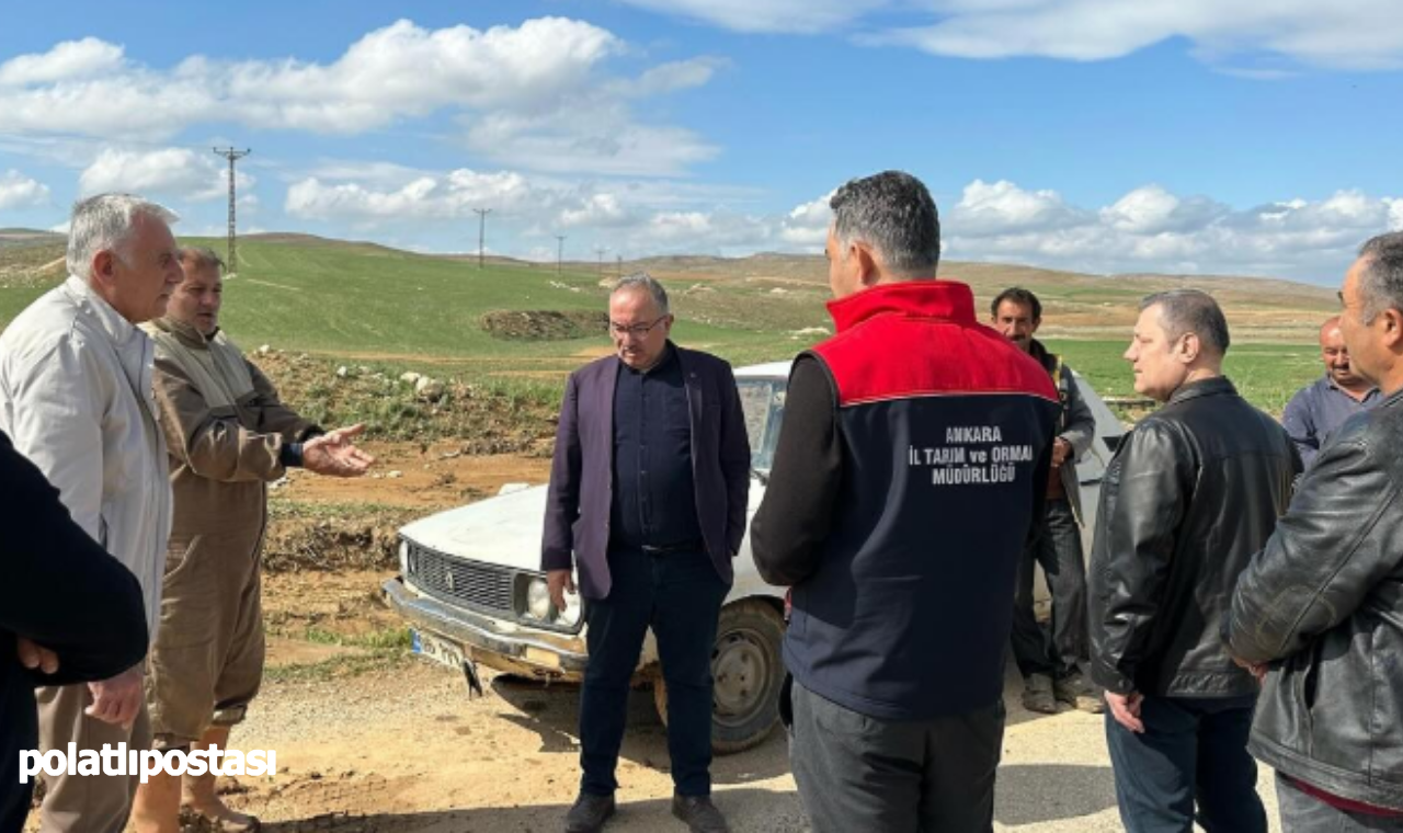 Polatlı'da Doğal Afetlerden Zarar Gören Çiftçilere Ziyaret (1)