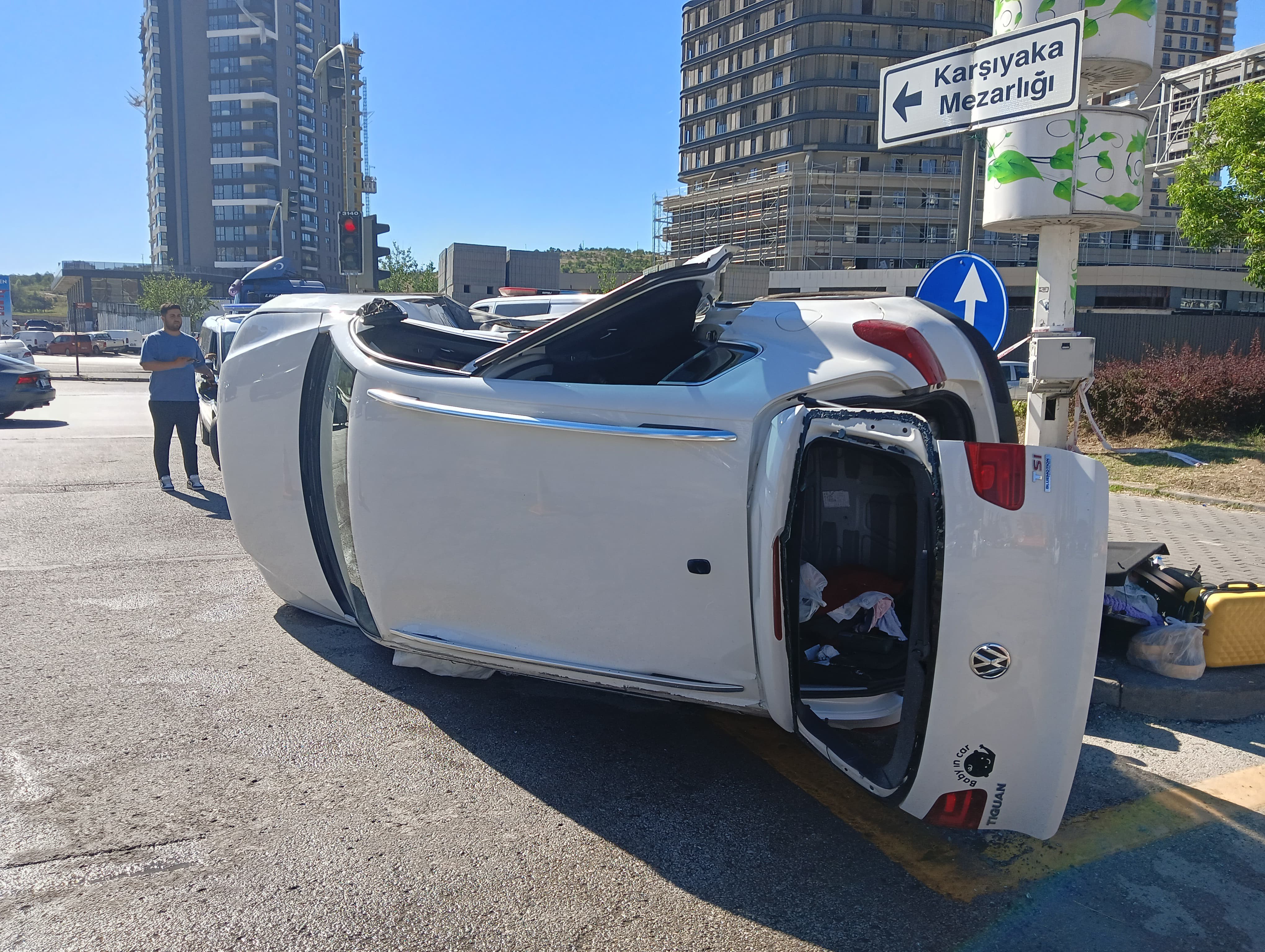 Ankara'da Feci Kaza 2’Si Bebek 6 Kişi Yaralandı  (2)