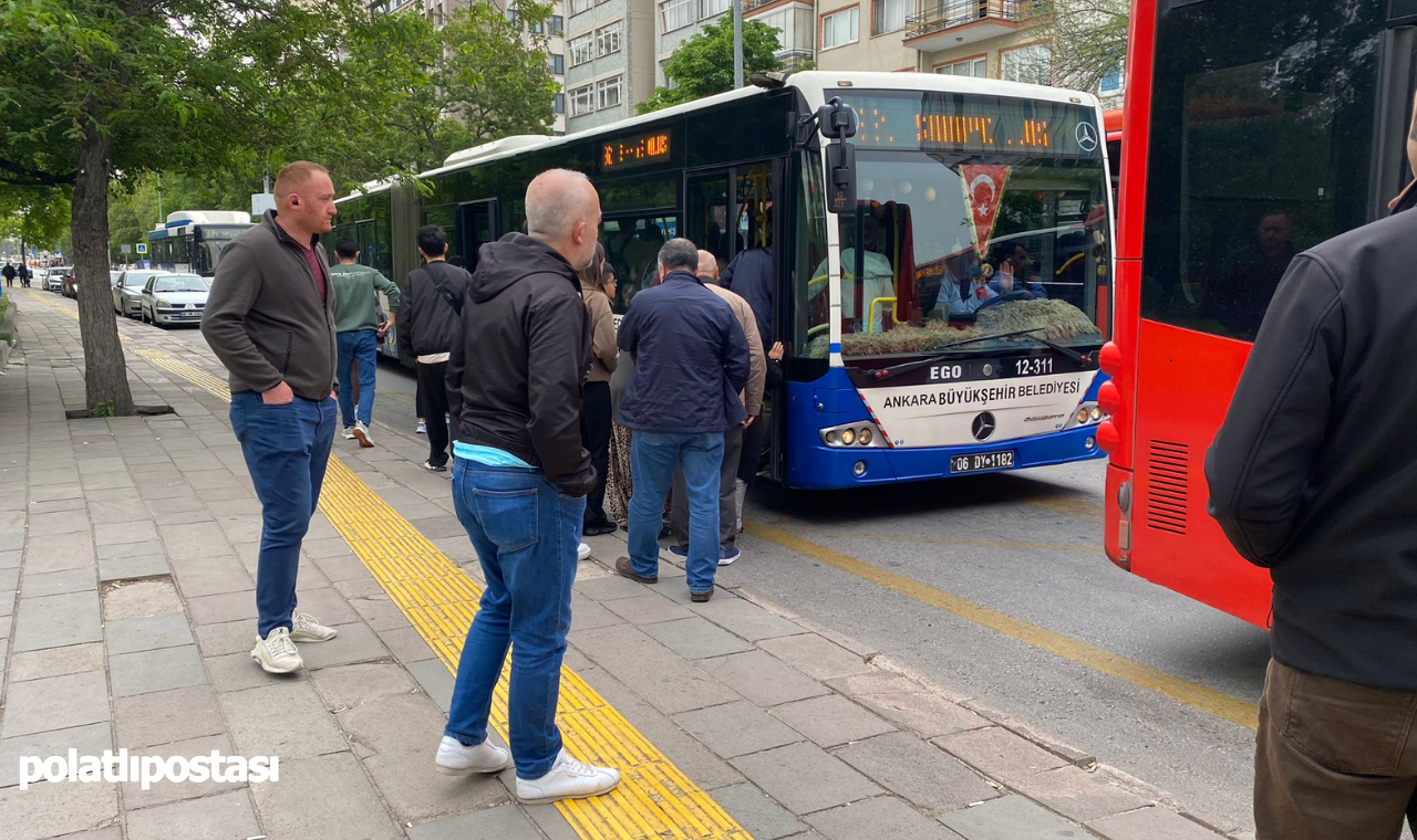 Ankara'da Sabah Saati Ego Otobüsü Bozuldu (2)