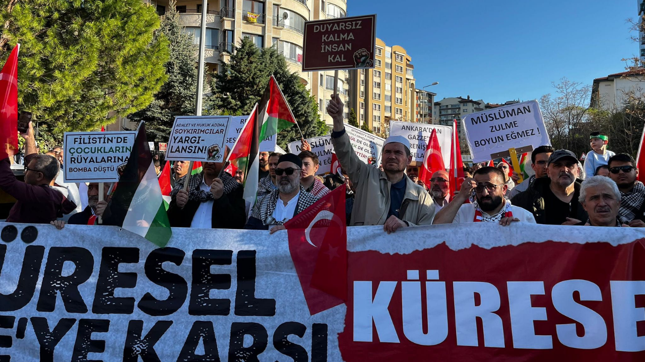 Başkentte Çocuklardan Gazze’ye Destek Yürüyüşü (1)