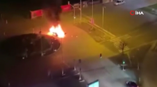 Başkentte, Otomobil Alev Alev Yandı! (1)