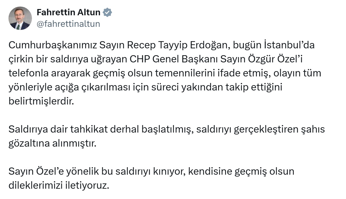 Fahrettin Altun Twitter