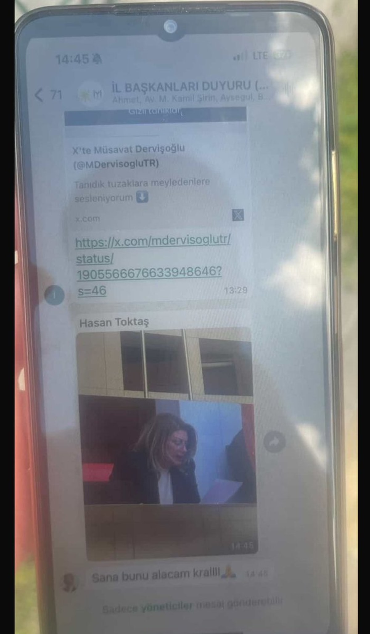 Hasan Toktaş Asu Kaya Mesaj