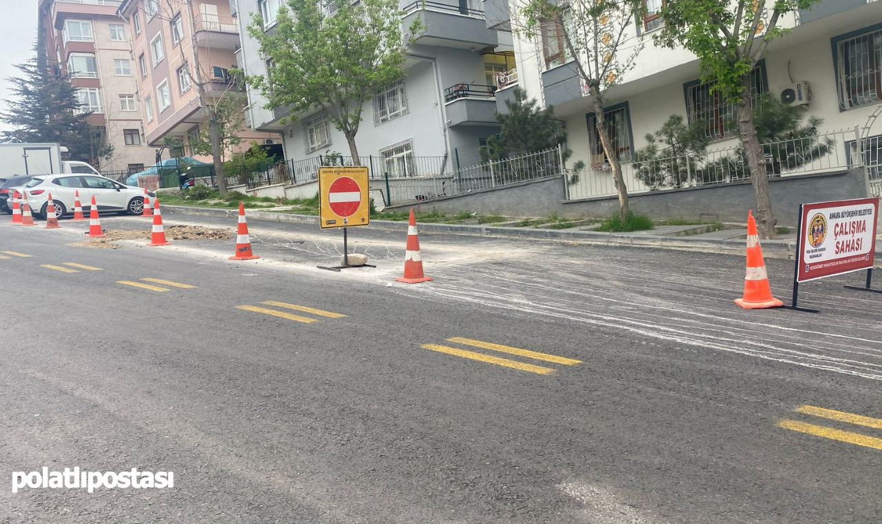 Mamak'ta Çöken Yeni Asfalt Tamir Ediliyor Abb Ekipleri Hızla Müdahale Etti (2)