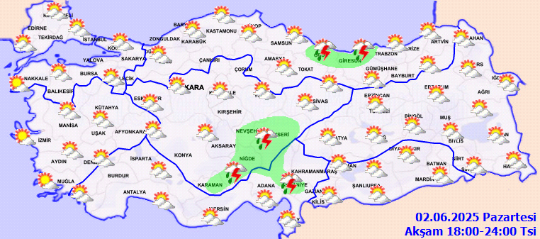 2 Haziran Hava Durumu 3-1