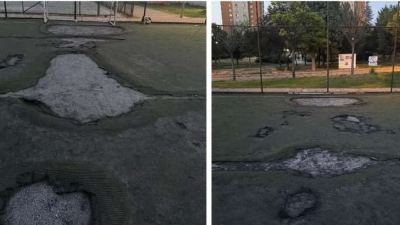 Eryaman’daki, Halı Saha Bakımsızlıktan Dökülüyor! (2)