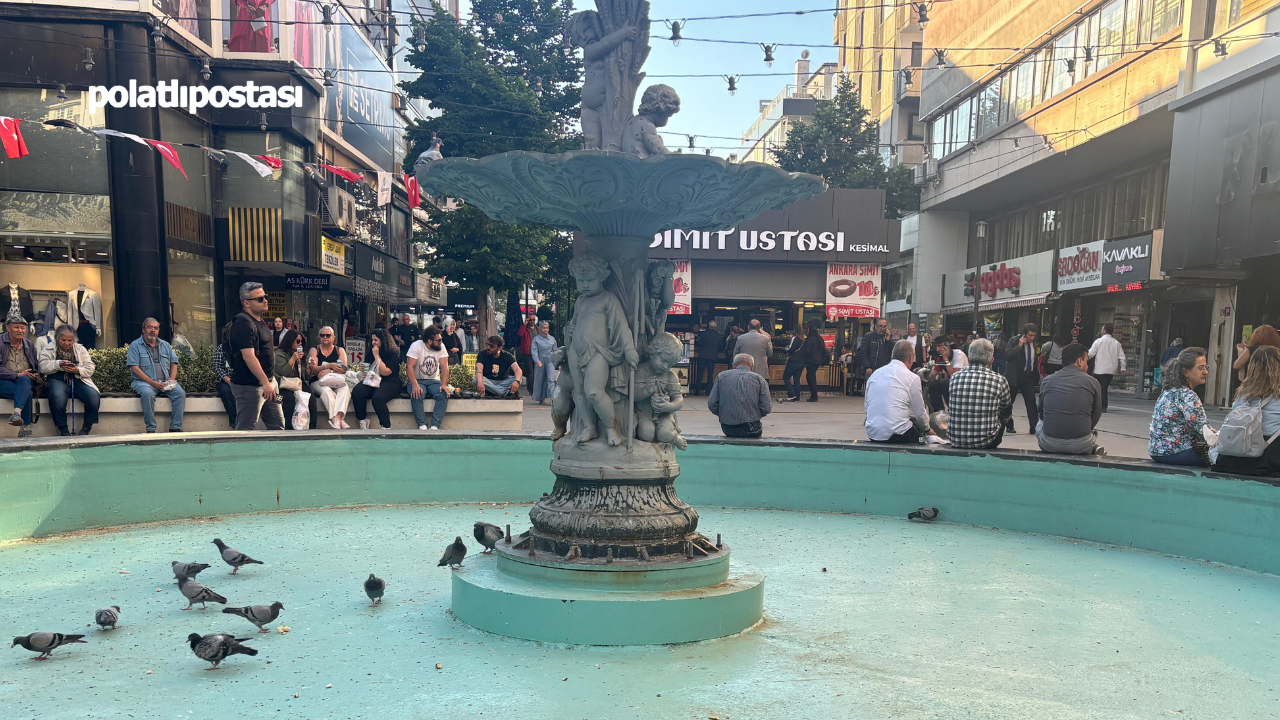 İzmir Caddesi’ndeki Süs Havuzu Susuz Kaldı (2)