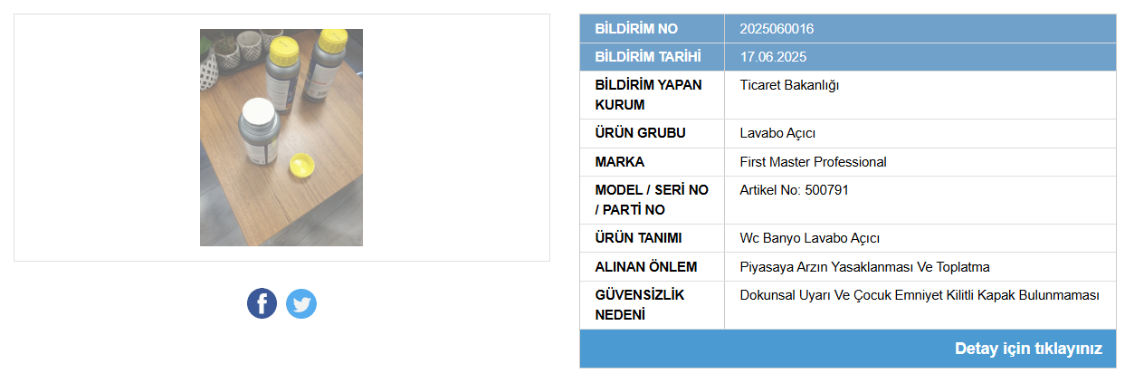 O Temizlik Ürünü Sağlığa Zararlı Çıktı Piyasadan Toplatılıyor!  -1