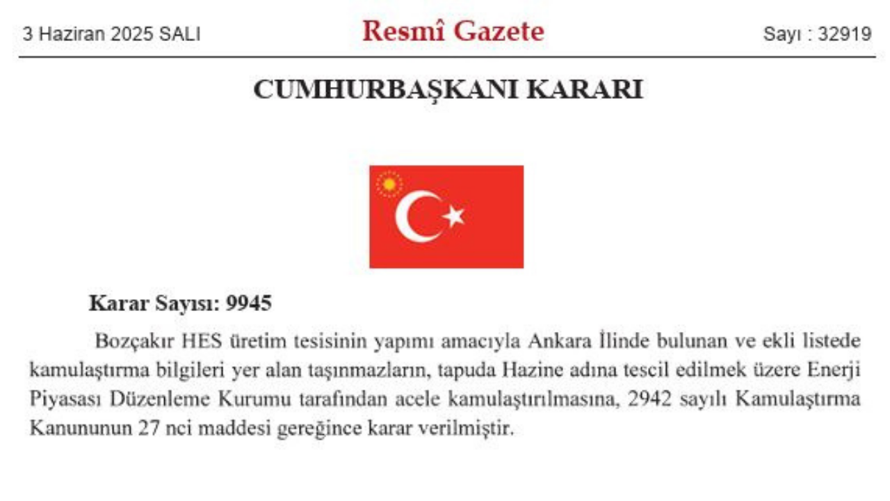 Sarıoba Hes Projesi Için Acil Kamulaştırma Kararı Çıktı!  (2)