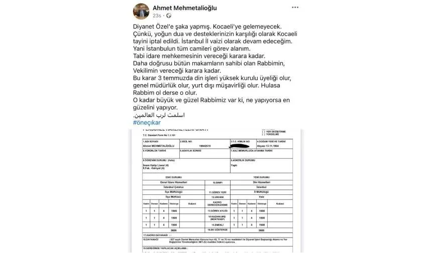 Volkan Konak’a Hakaret, Özgür Özel’i Tehdit Etmişti O Müftü İstanbul’a Geri Döndü!