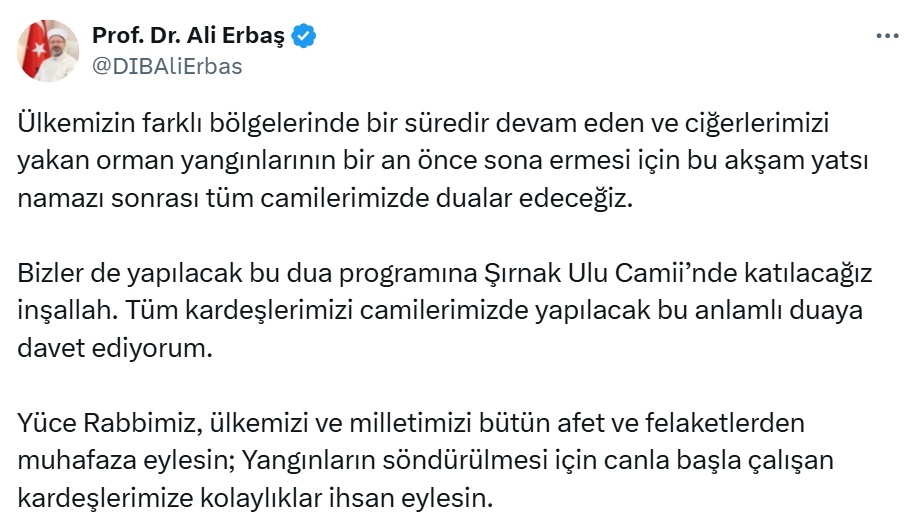 Ali Erbaş Dua X