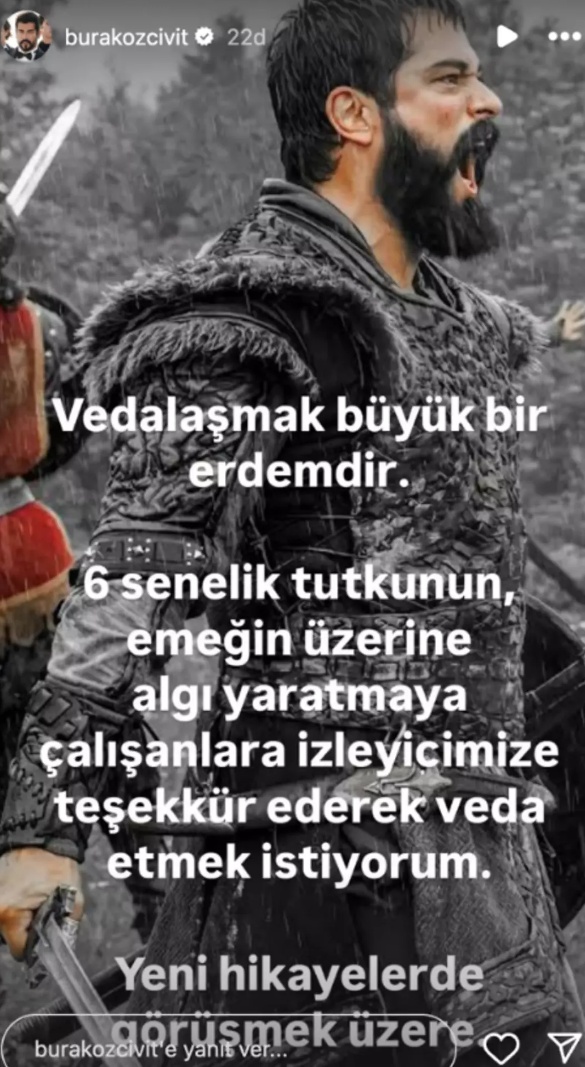 Burak Özçivit Kuruluş Osman Veda