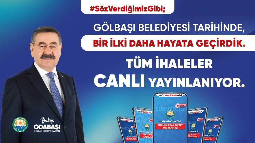 Gölbaşı Belediyesi, Ihaleleri Canlı Yayınlamaya Başladı! (1)