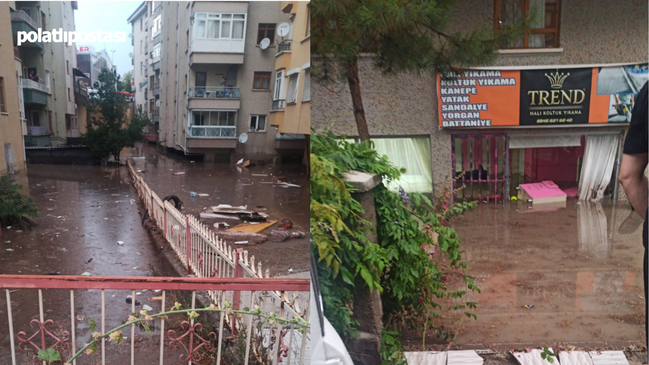Keçiören'de Kıyamet Gibi Sel Araçlar Üst Üste Çıktı! (3)