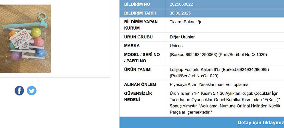 Satışı Yasaklandı! Bakanlık Tehlikeli Ürünü Piyasadan Toplatıyor-1