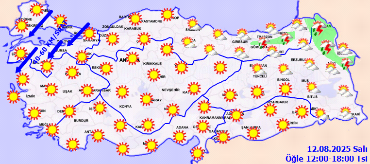12 Ağustos Hava Durumu 2