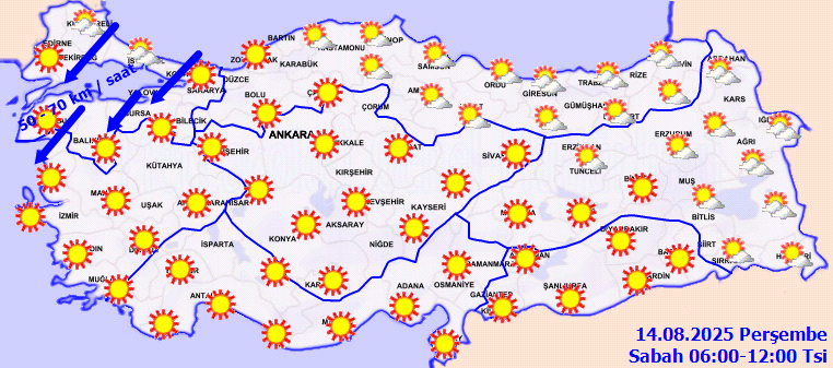 14 Ağustos Hava Durumu 1