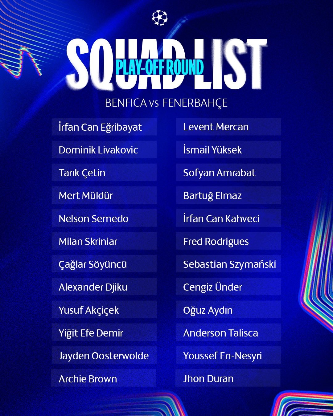 Fenerbahçe Kadro (2)