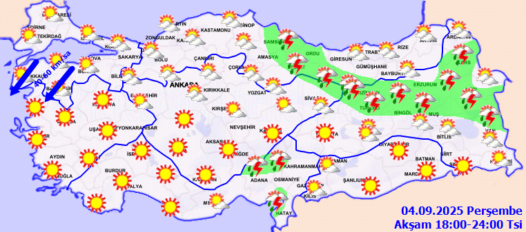 4 Eylül Hava Durumu 3-1
