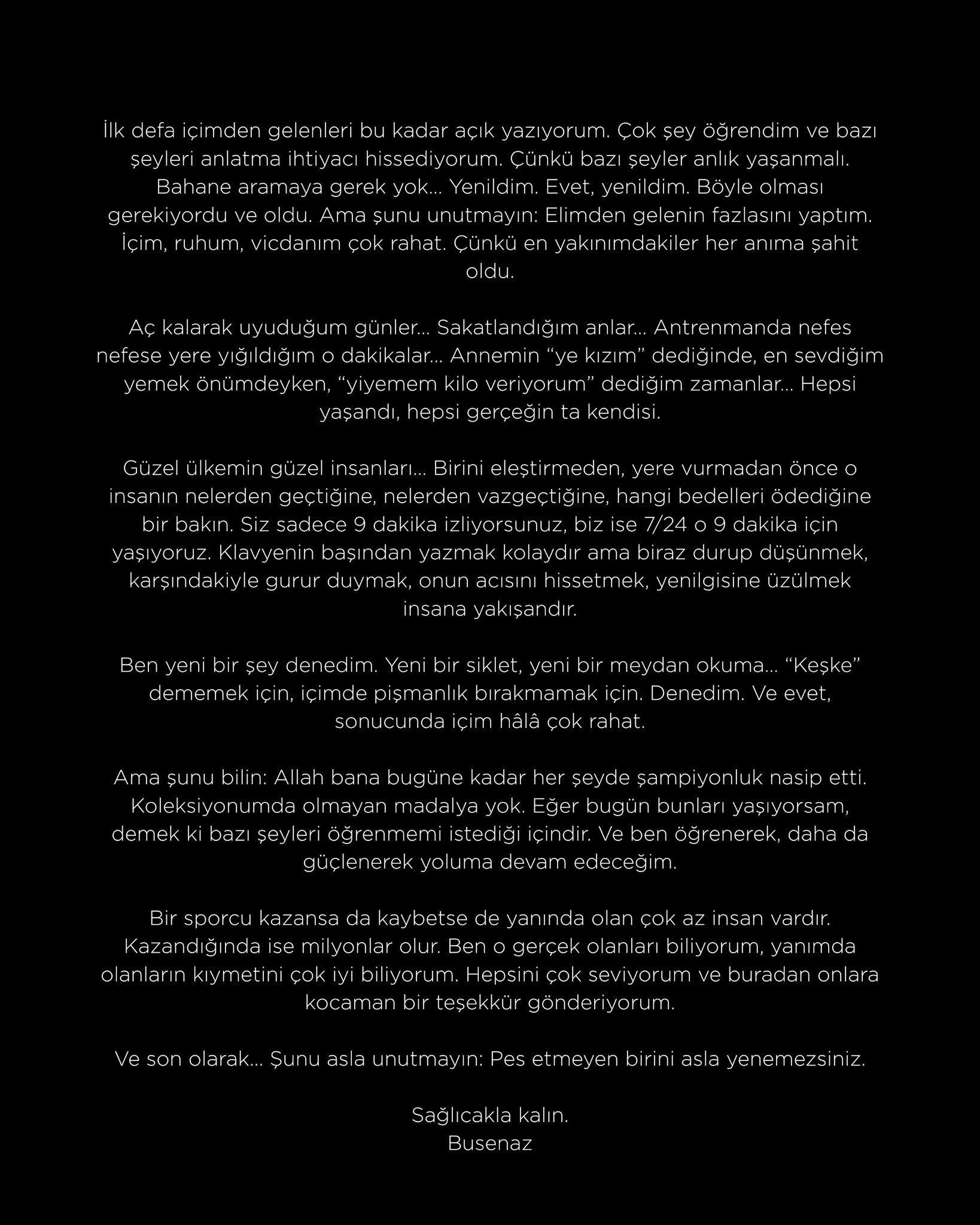 Busenaz Sürmeneli̇ Açiklama