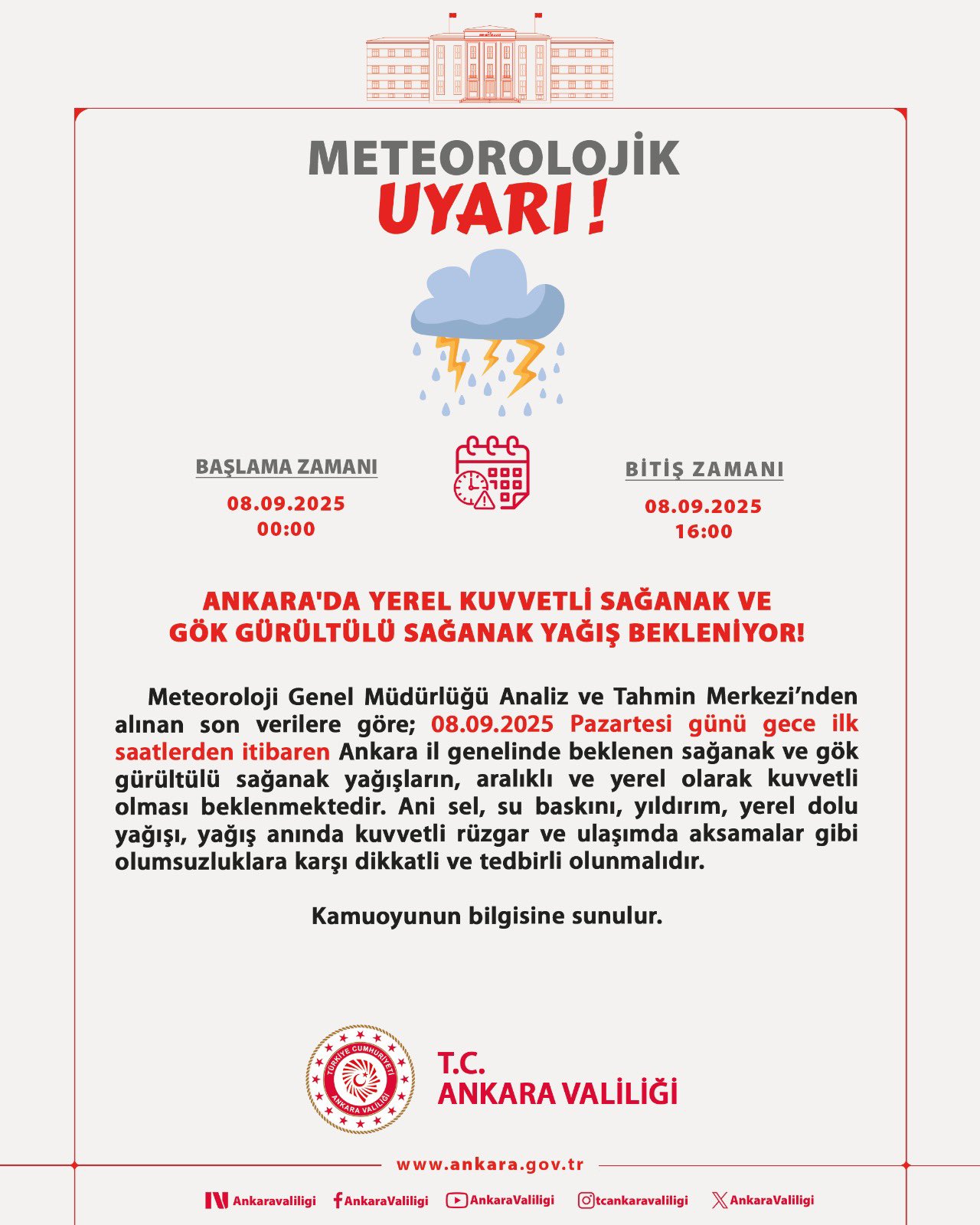 Valilik Uyarısı