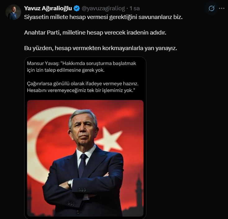Anahtar Parti'den Mansur Yavaş'a Destek Yan Yanayız (2)