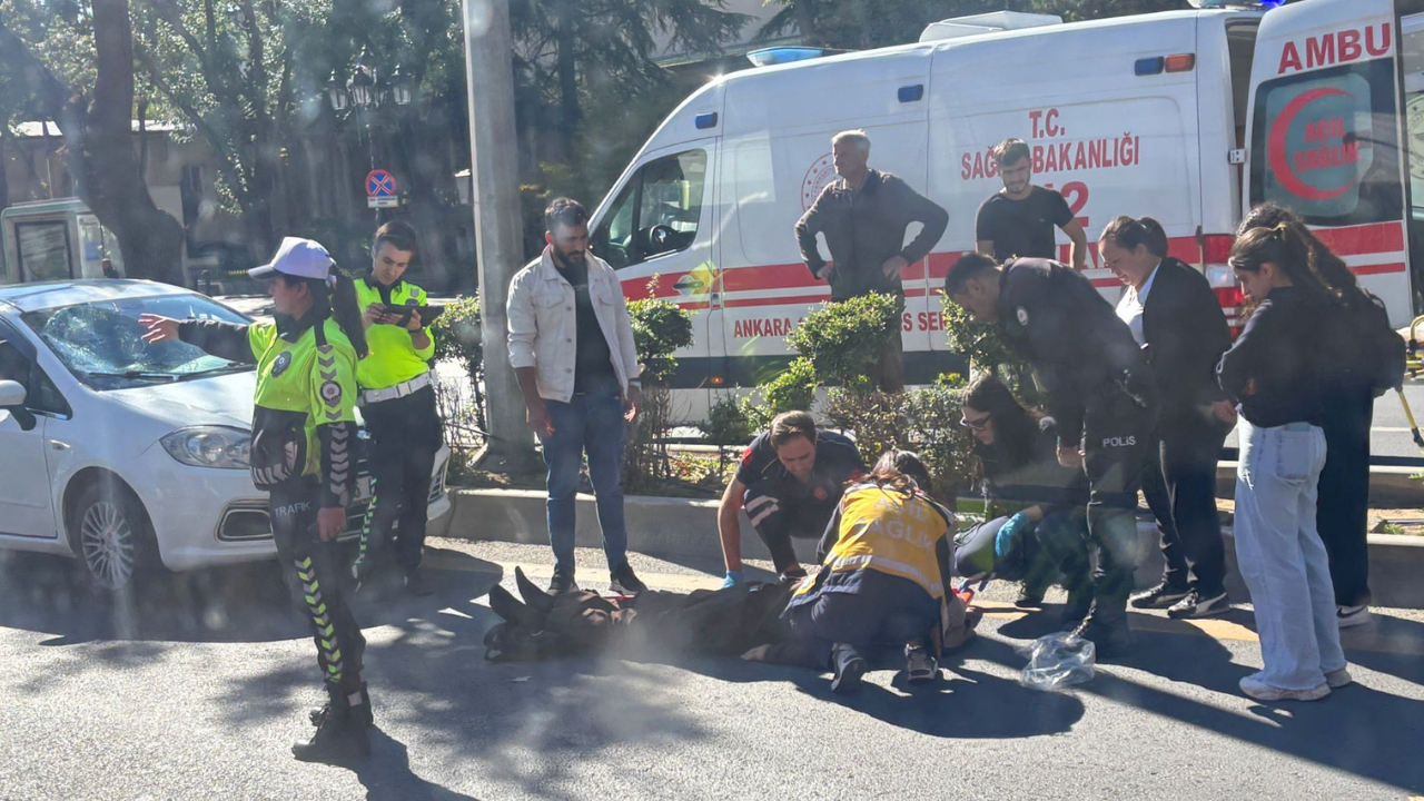Ankara'da Feci Trafik Kazası! 1 Kişi Yaralandı (1)