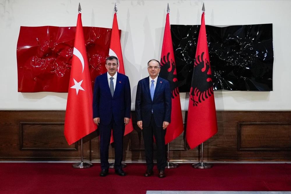 Cumhurbaşkanı Yardımcısı Cevdet Yılmaz, Arnavutluk Cumhurbaşkanı Bajram Begaj Ile Bir Araya Geldi (1)