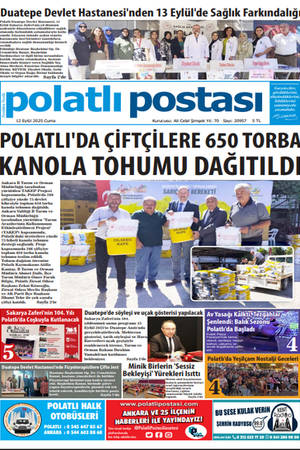 12 EYLÜL 2025 POLATLI POSTASI GAZETESİ