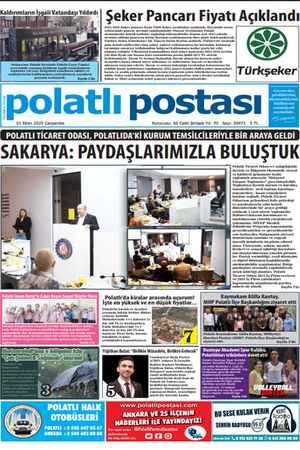 1 Ekim 2025 POLATLI POSTASI GAZETESİ